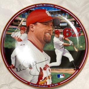 Baseball Mark McGuire collector plate